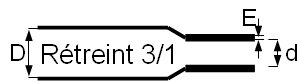gaine r&eacute;treint 3:1 