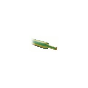 gaine thermoretractable - Barre 1.22 M diamètre 12.7/6.4 mm vert-jaune