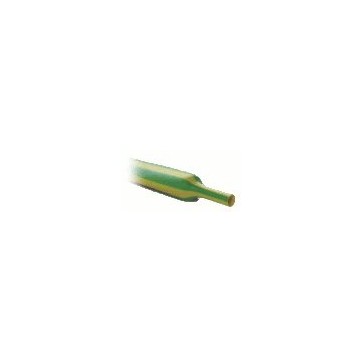 gaine thermoretractable - Barre 1.22 M diamètre 38.1/19 mm vert-jaune