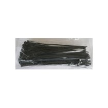 Collier d'installation 9x180 mm noir simple tête sachet 100 pcs