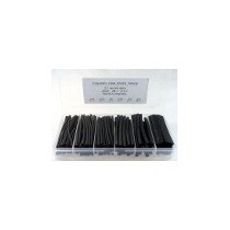 Boite assortiment gaine avec adhésif noir 85 pcs 8.5 m