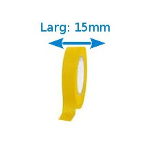 Ruban isolant adhésif Jaune larg 15 mm long 10 m