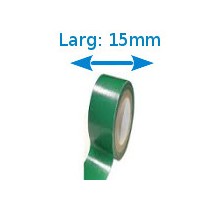 Ruban isolant adhésif Vert larg 15 mm long 10 m